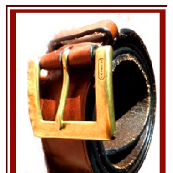 New Rare & Unique High Grade Genuine Leather Authentic Hand-crafted Coach Belt